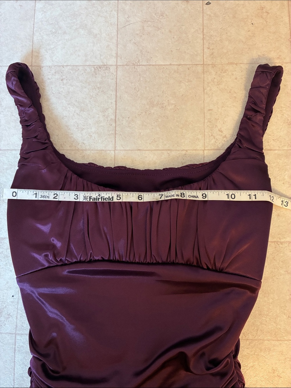 Ruby Rox Women’s Mini Dress Plum Small Ruched Satin Vintage Y2K HOMECOMING - Picture 4 of 5